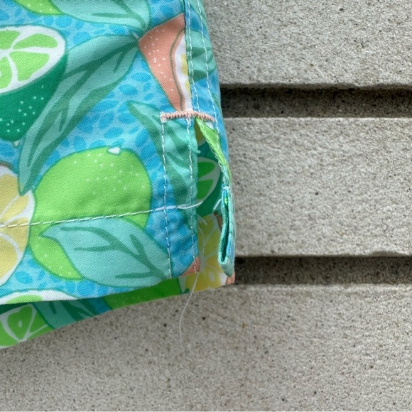 Peter Millar Men's Sour Lemons Swim Trunk Drawstring Pockets Mesh Liner - Picture 6 of 13